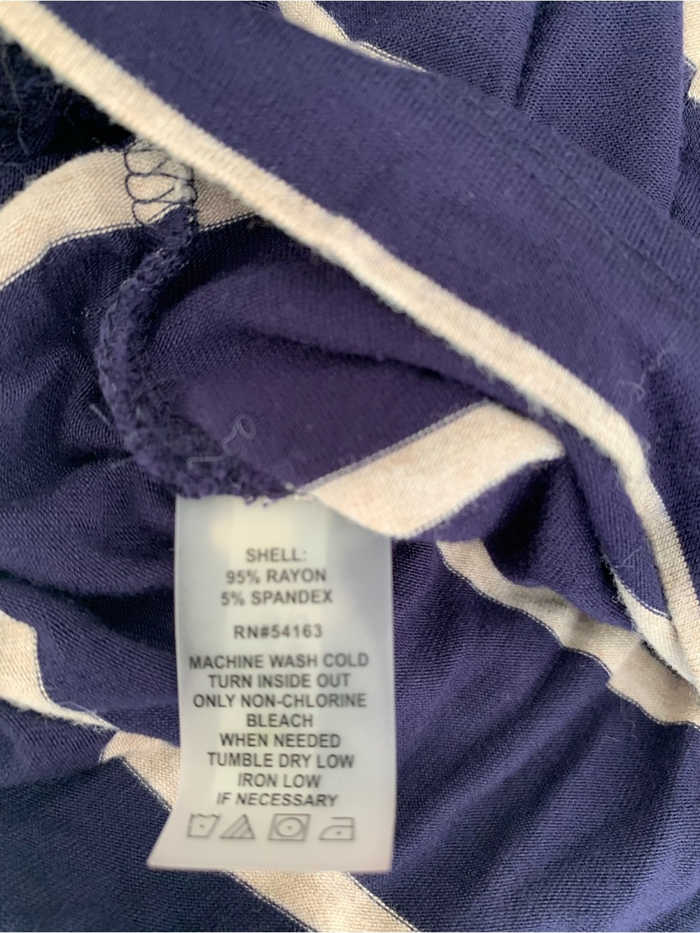 Calvin Klein Navy Tan Striped Wrap Dress 3/4 Sleeve Size 14 - Picture 8 of 8